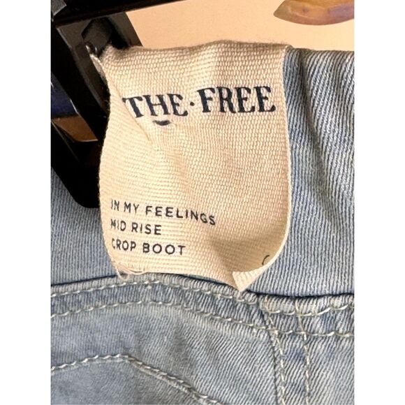 Free People In My Feelings Cropped Slim Flare Jeans Small New - Picture 4 of 5